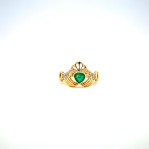 Emerald and Diamond Ring in 14K Yellow Gold - KGR 15462