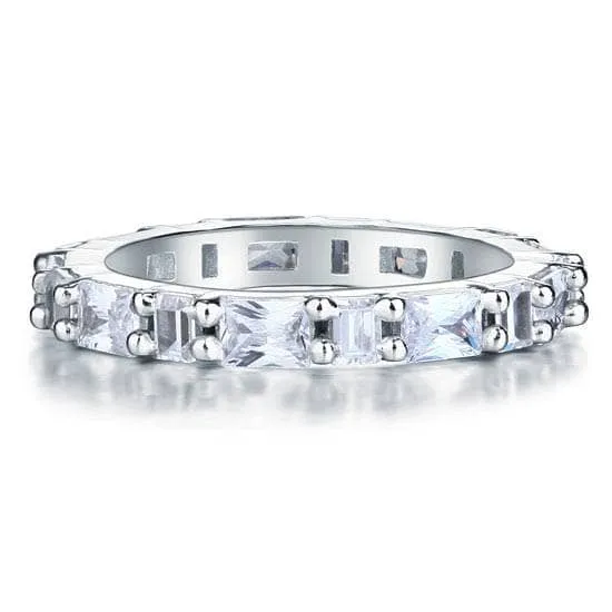 Emerald Cut Diamond Wedding Band