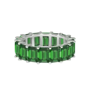 Emerald-Cut Emerald Eternity Band