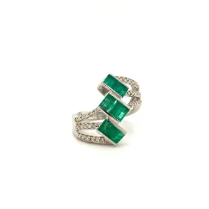 Emerald Ring in .925 Sterling Silver - KSR 10856