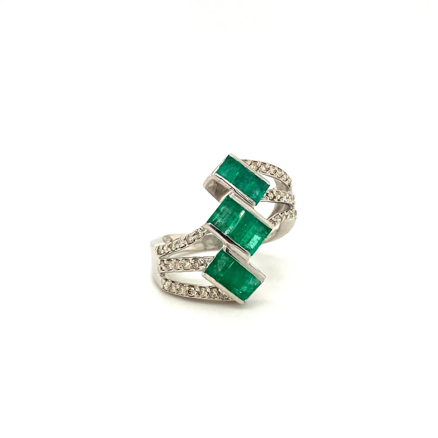 Emerald Ring in .925 Sterling Silver - KSR 10856