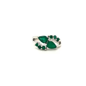 Emerald Ring in .925 Sterling Silver - KSR 11071