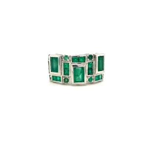 Emerald Ring in .925 Sterling Silver - KSR 12074