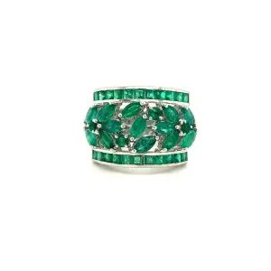 Emerald Ring in .925 Sterling Silver - KSR 13256