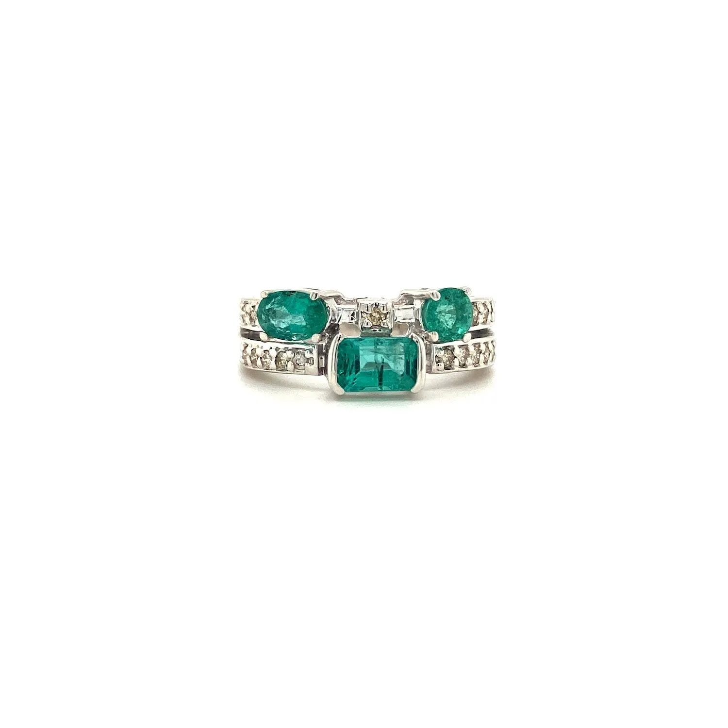 Emerald Ring in .925 Sterling Silver - KSR 13609