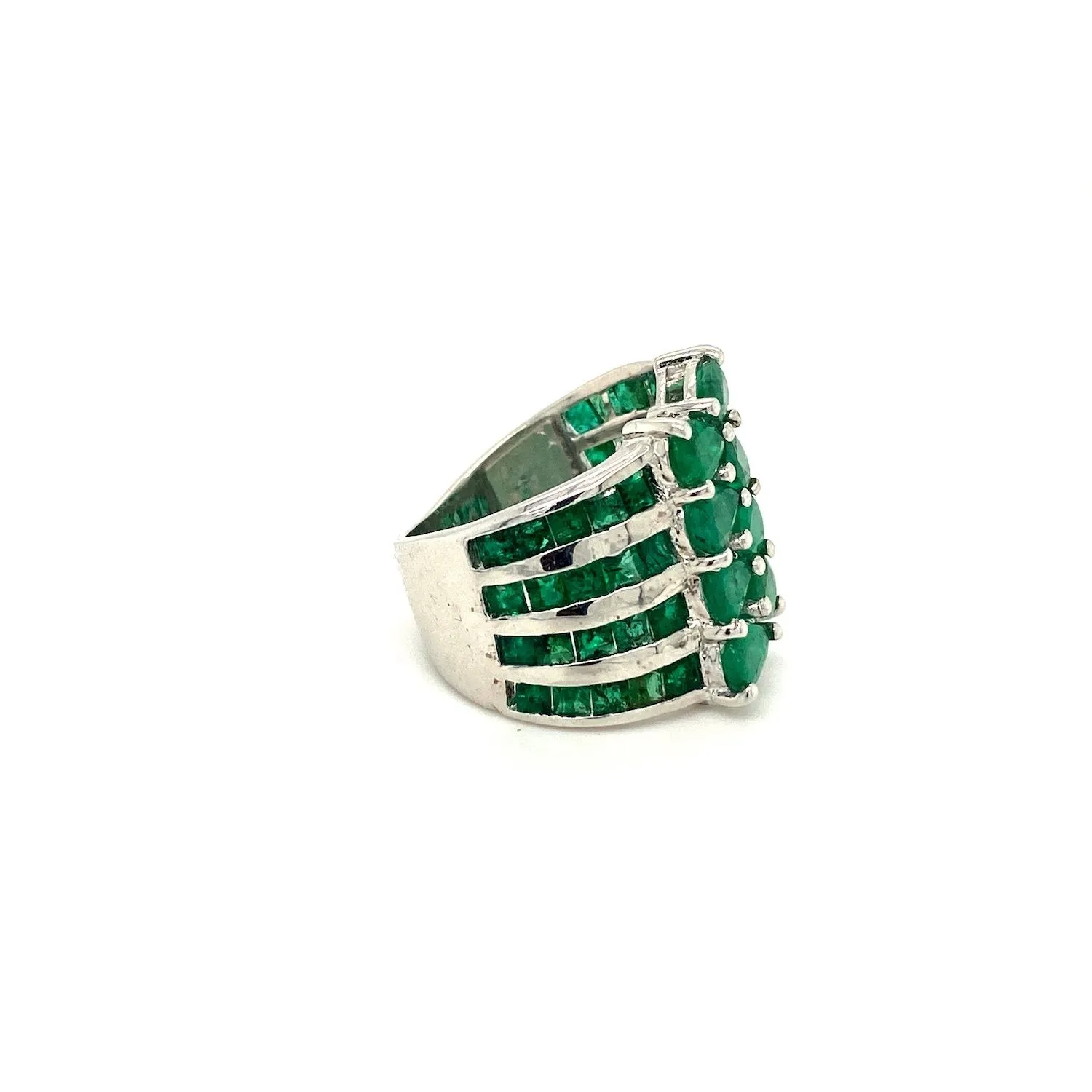 Emerald Ring in .925 Sterling Silver - KSR 14355