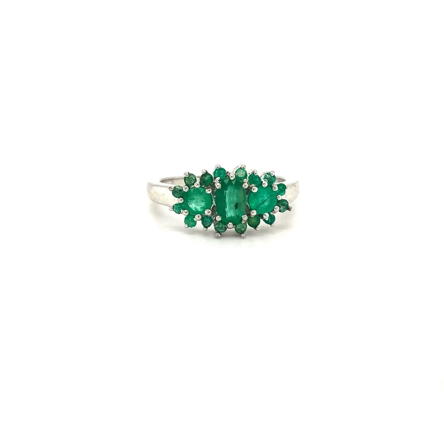 Emerald Ring in .925 Sterling Silver - KSR 15017