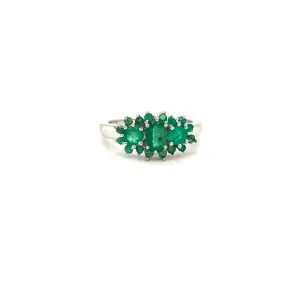 Emerald Ring in .925 Sterling Silver - KSR 15017
