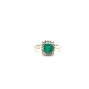 Emerald Ring in .925 Sterling Silver - KSR 15319