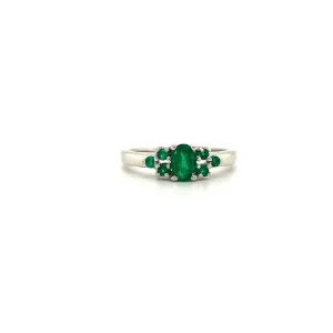 Emerald Ring in .925 Sterling Silver - KSR 15682
