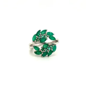 Emerald Ring in .925 Sterling Silver - KSR 18283