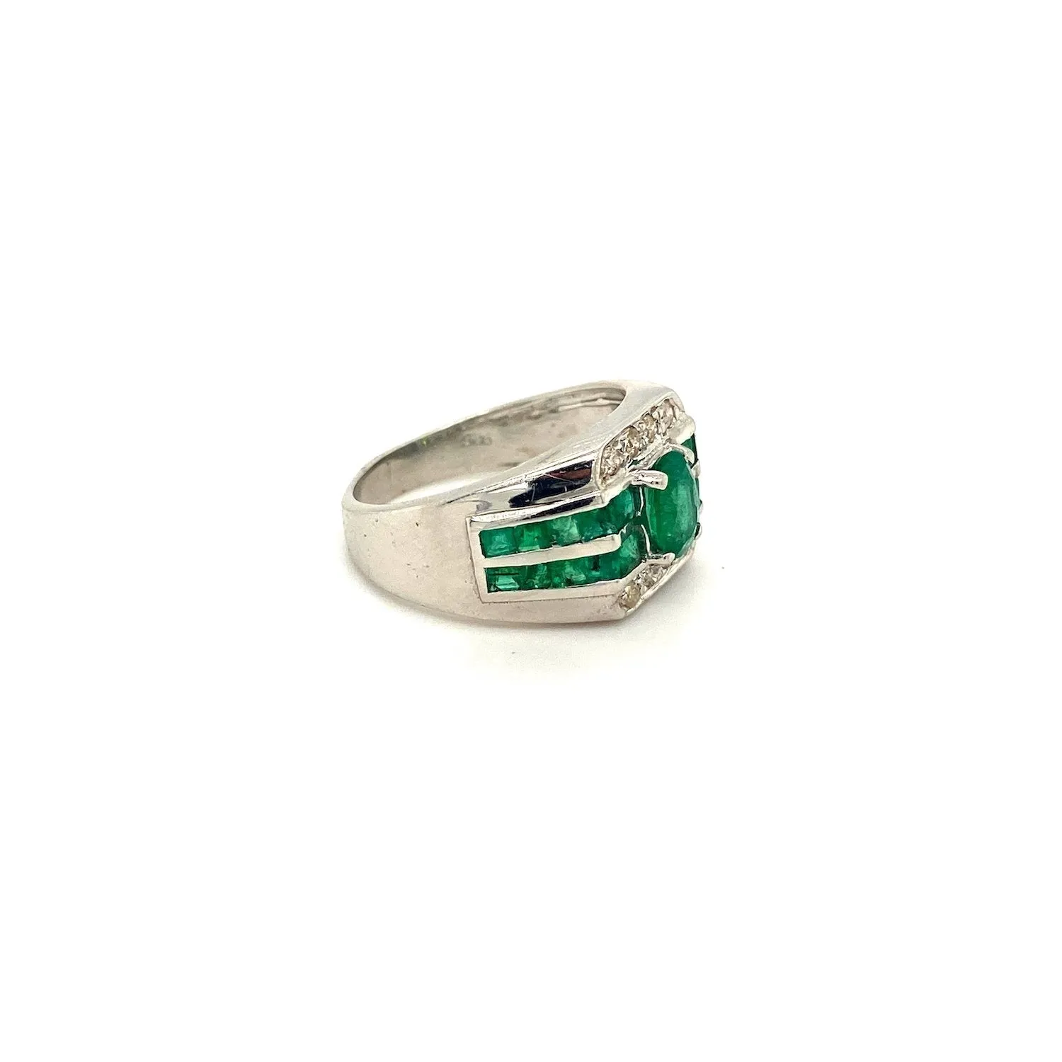 Emerald Ring in .925 Sterling Silver - KSR 19260