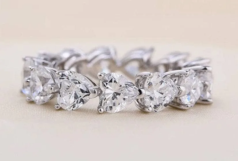 Eternity Heart Cut Wedding Band