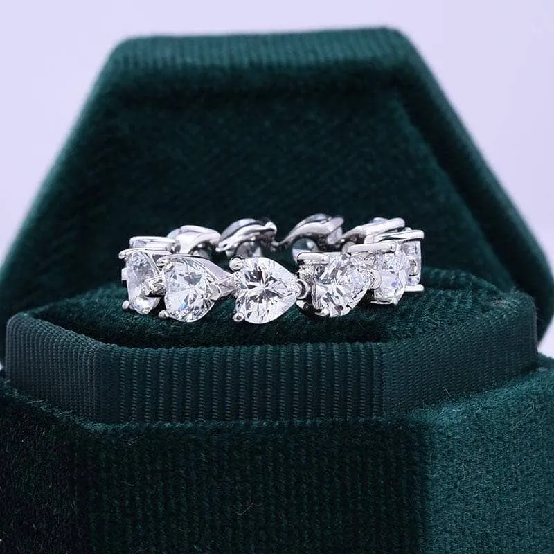 Eternity Heart Cut Wedding Band