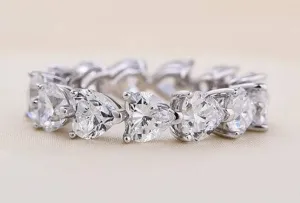 Eternity Heart Cut Wedding Band