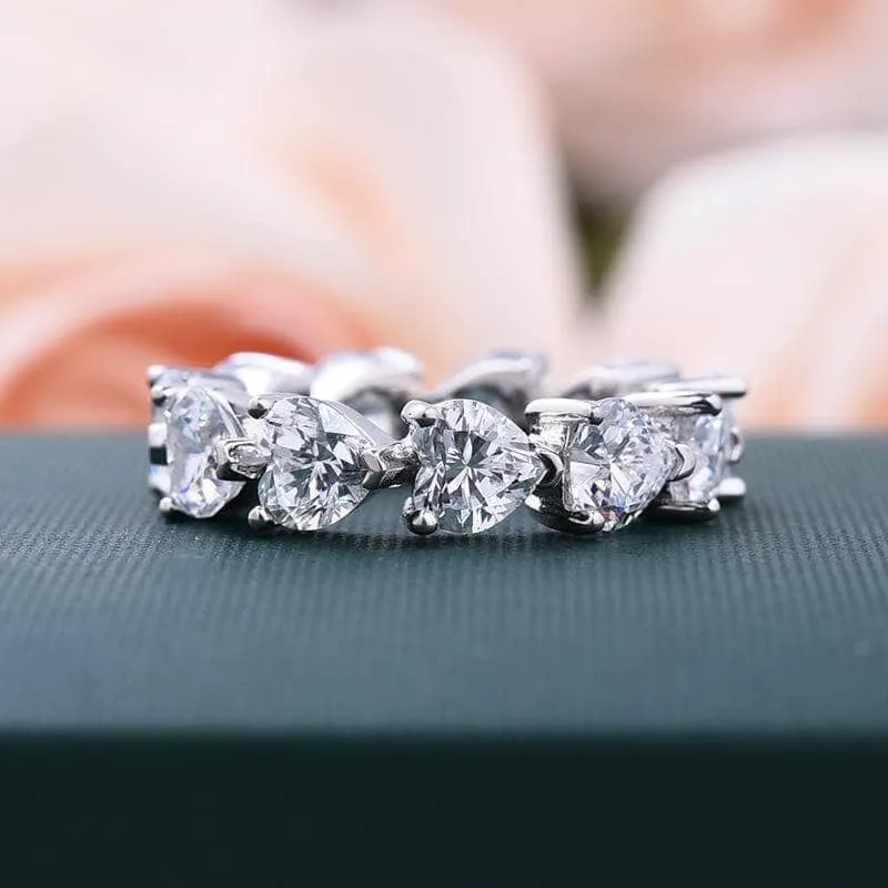 Eternity Heart Cut Wedding Band