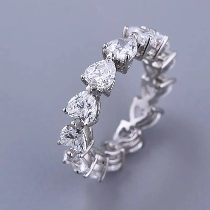 Eternity Heart Cut Wedding Band