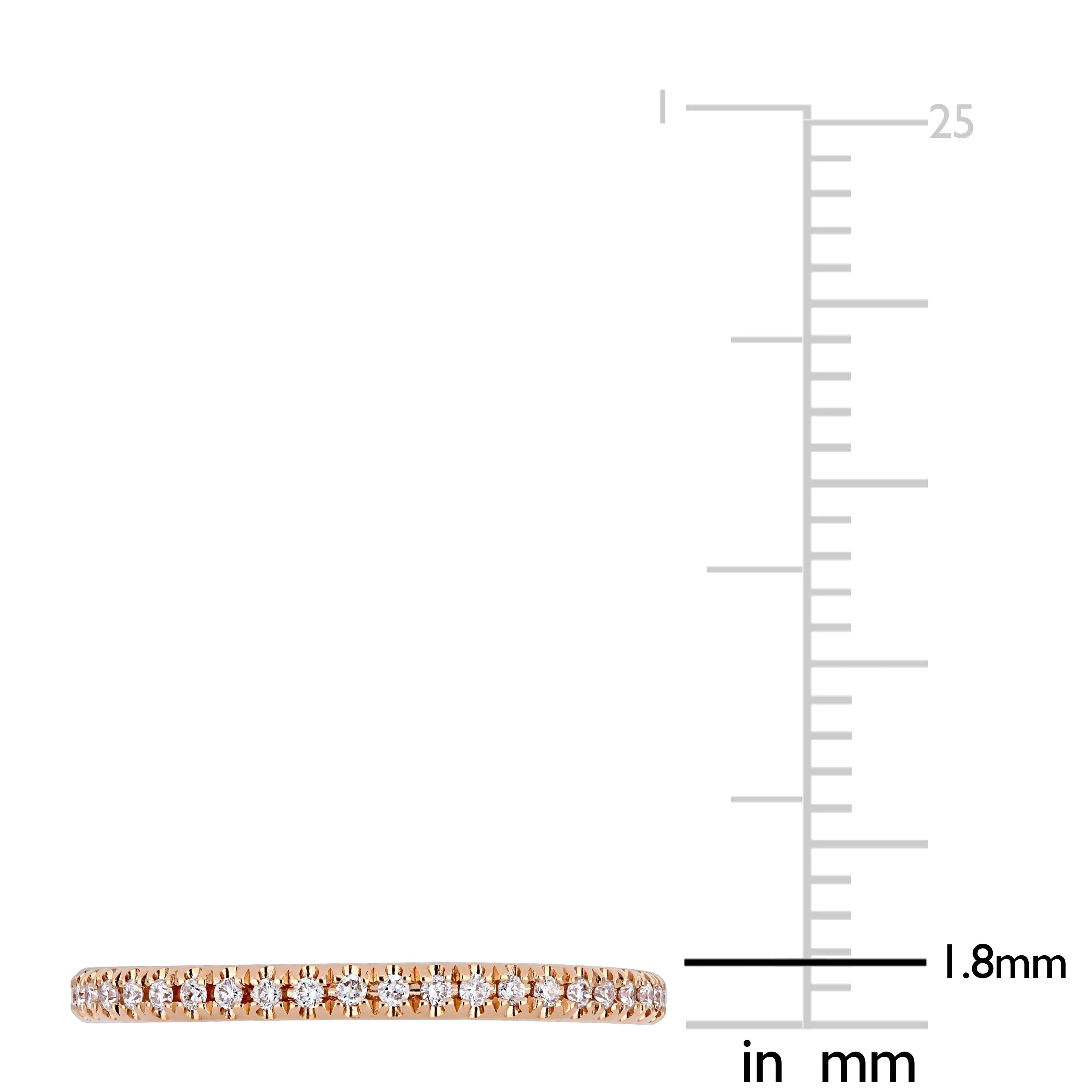 Eternity Ring 1/4 CT 14K Pink Gold GH SI Diamond