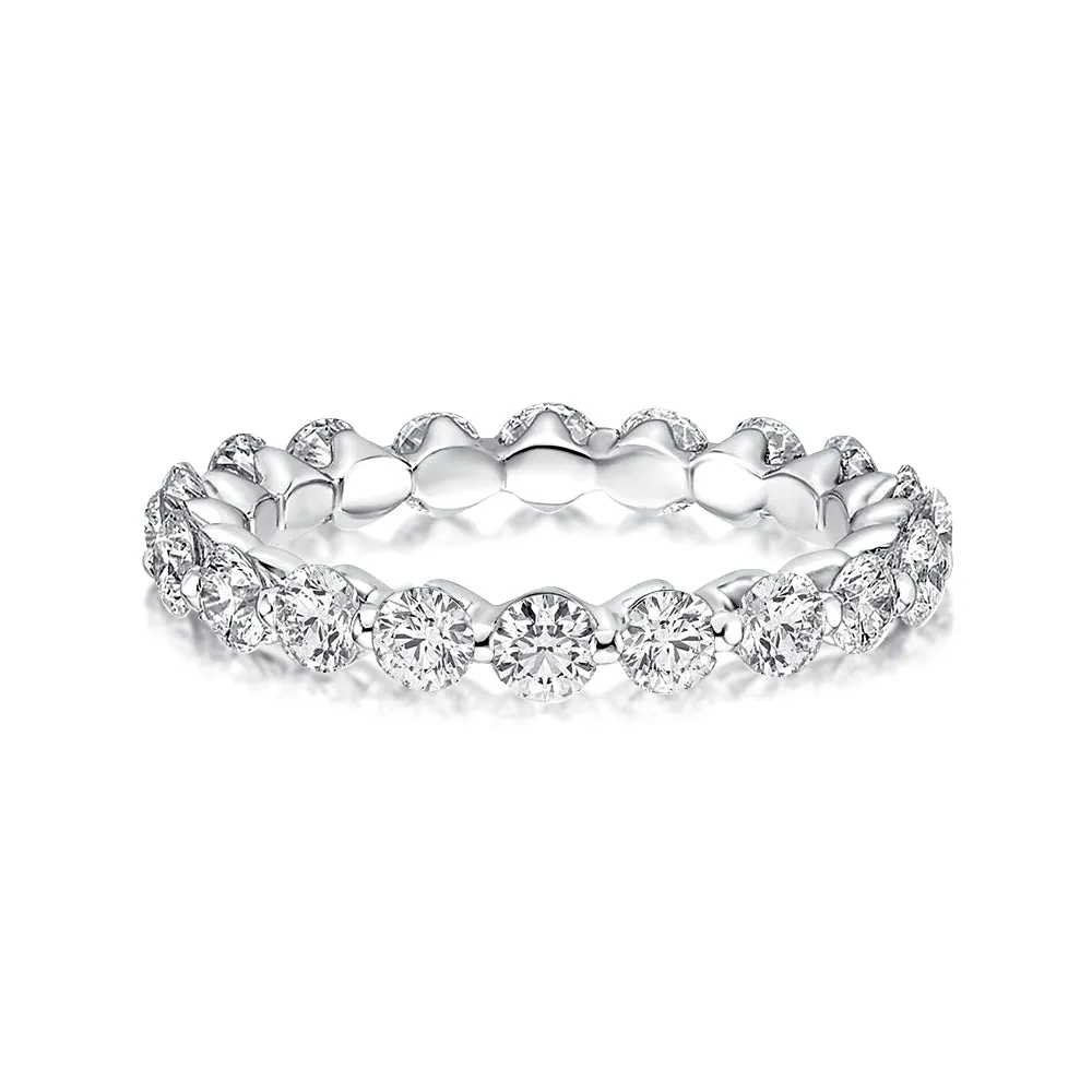 Eternity Round Cut Women's Stackable Wedding Band