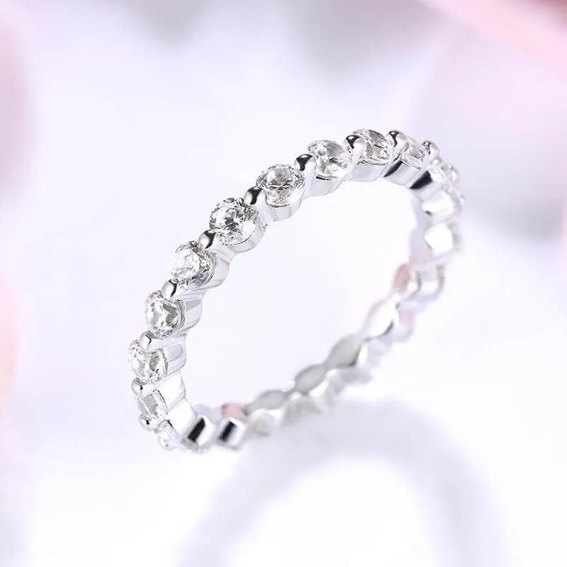Eternity Round Cut Women's Stackable Wedding Band