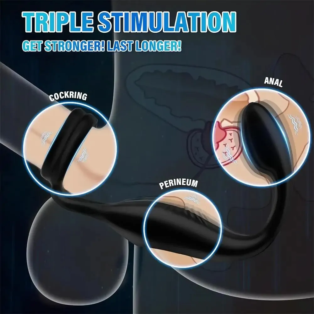 Evolved Vibrating Cock Ring Taint Stimulator with Mini Bullet 2.2 Inch