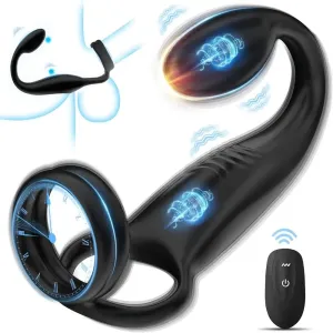 Evolved Vibrating Cock Ring Taint Stimulator with Mini Bullet 2.2 Inch