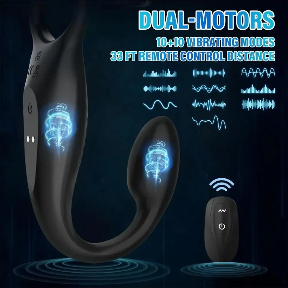 Evolved Vibrating Cock Ring Taint Stimulator with Mini Bullet 2.2 Inch