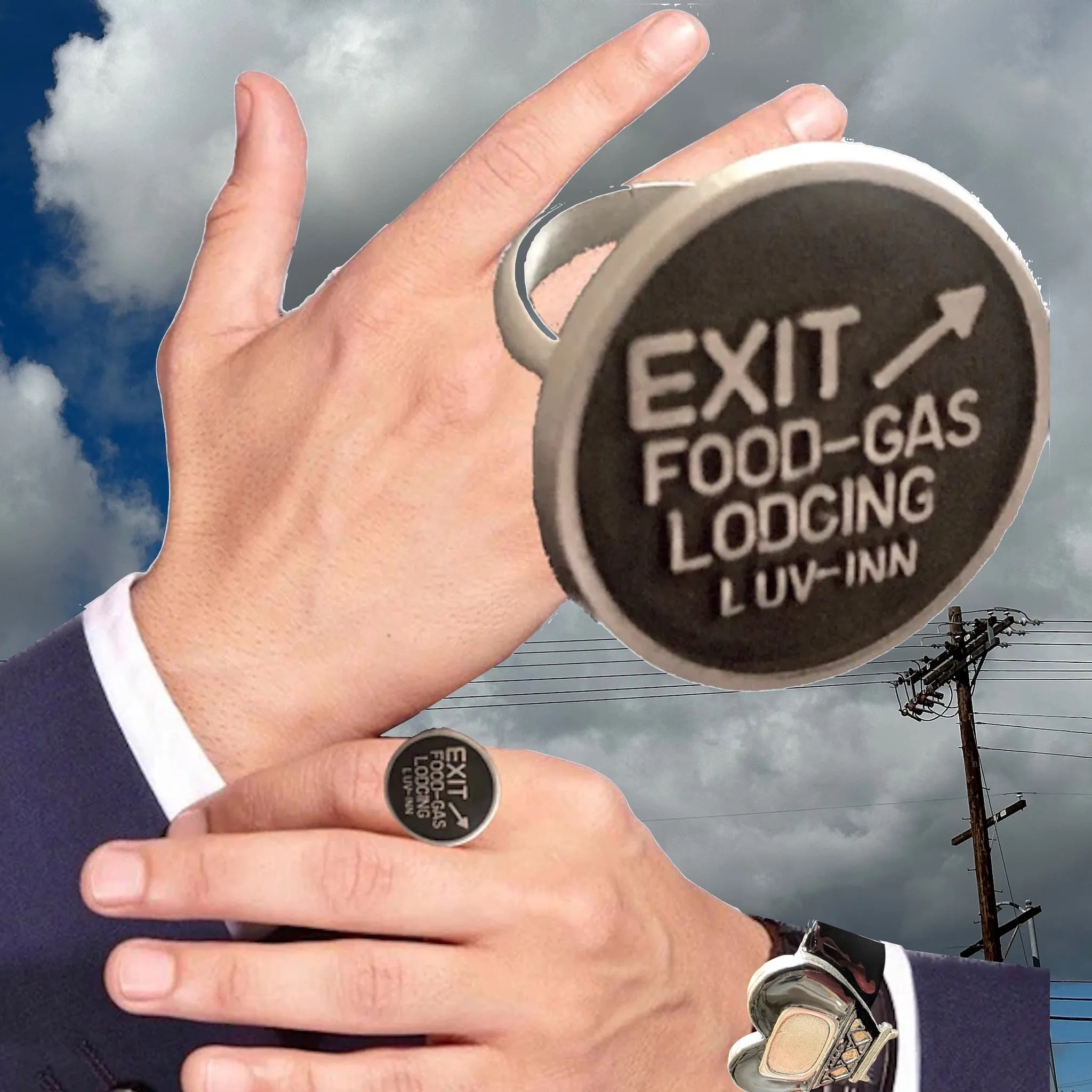 EXIT to  LUV-INN Gum-ball Ring