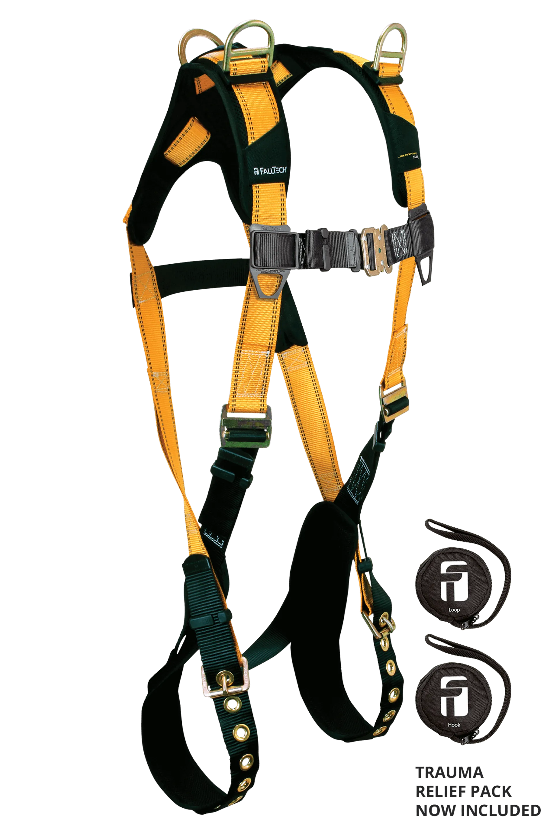 FallTech 7027 Journeyman Flex Steel 3D Retrieval Non-belted Full Body Harness