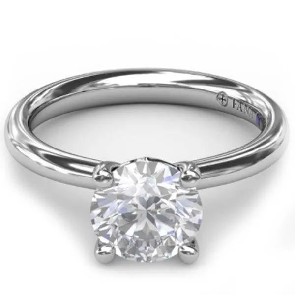 Fana Round Cut Four Prong High Polish Solitaire Engagement Ring