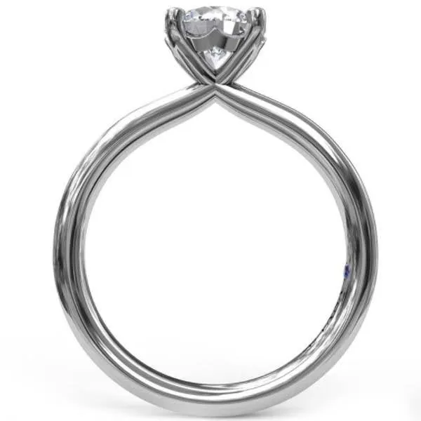 Fana Round Cut Four Prong High Polish Solitaire Engagement Ring