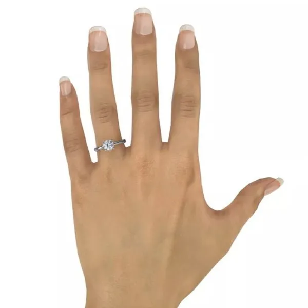 Fana Round Cut Four Prong High Polish Solitaire Engagement Ring