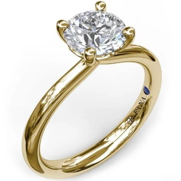 Fana Round Cut Four Prong High Polish Solitaire Engagement Ring