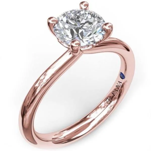 Fana Round Cut Four Prong High Polish Solitaire Engagement Ring