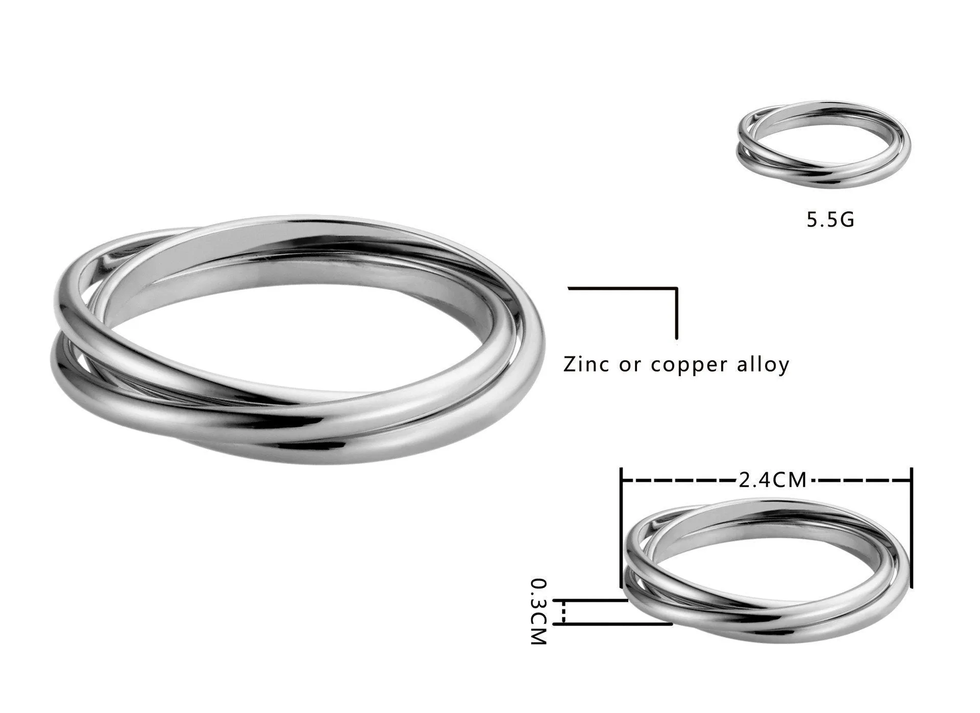 Fashion Rings (4 Sizes)