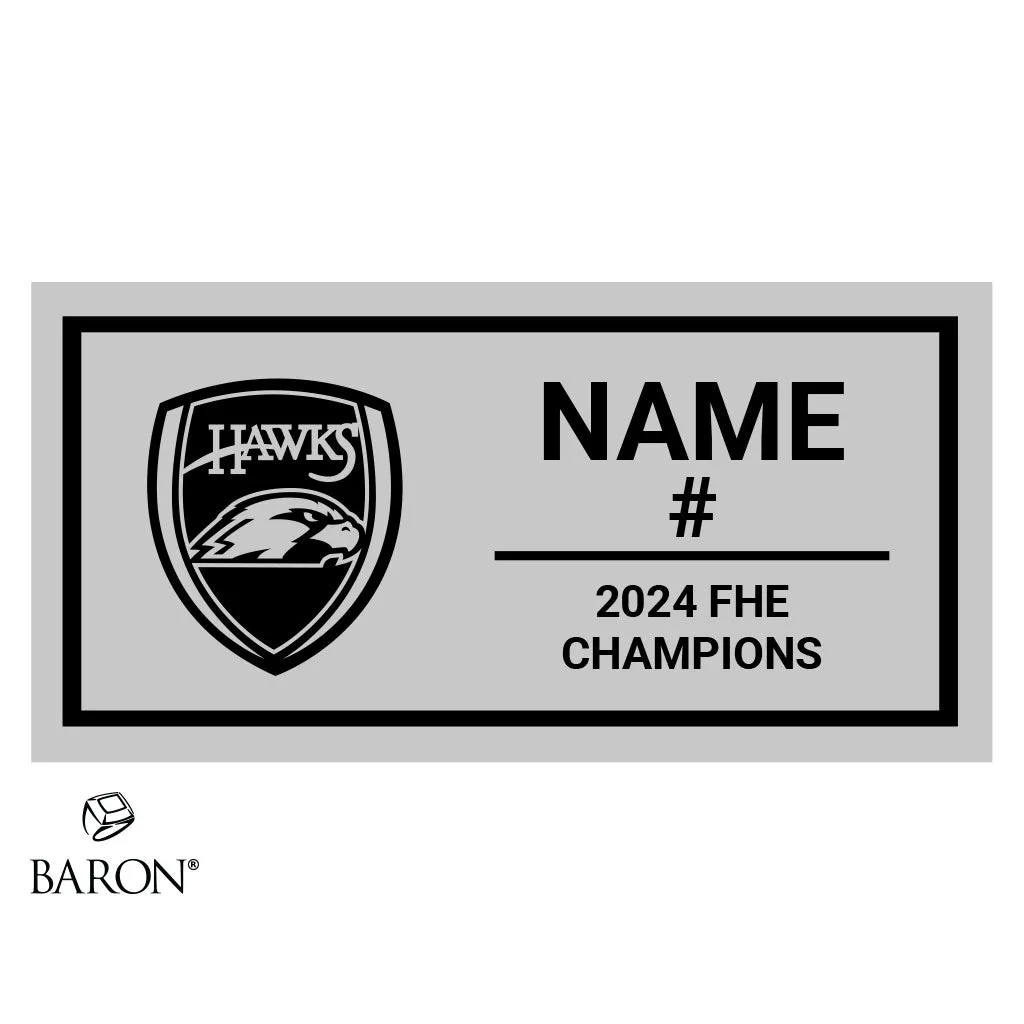 FHE Hawks Soccer 2024 Championship Black LED Ring Box