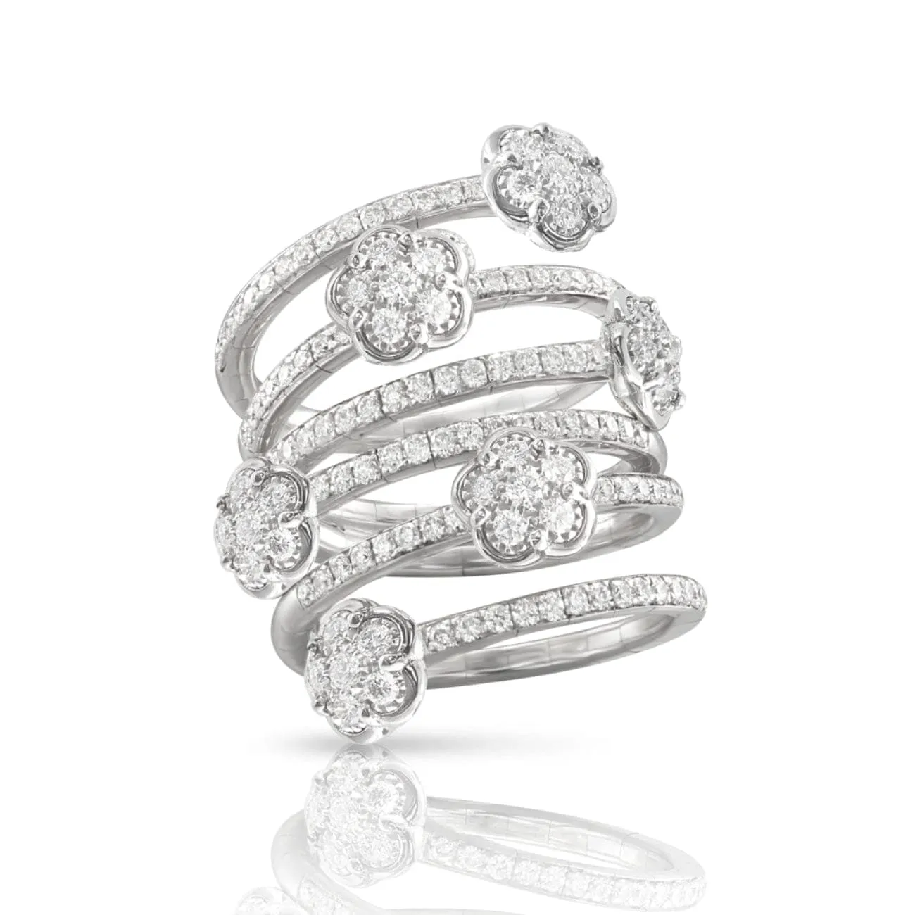 Figlia Dei Fiori 18k White Gold Diamond Ring