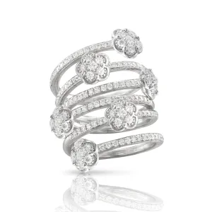 Figlia Dei Fiori 18k White Gold Diamond Ring