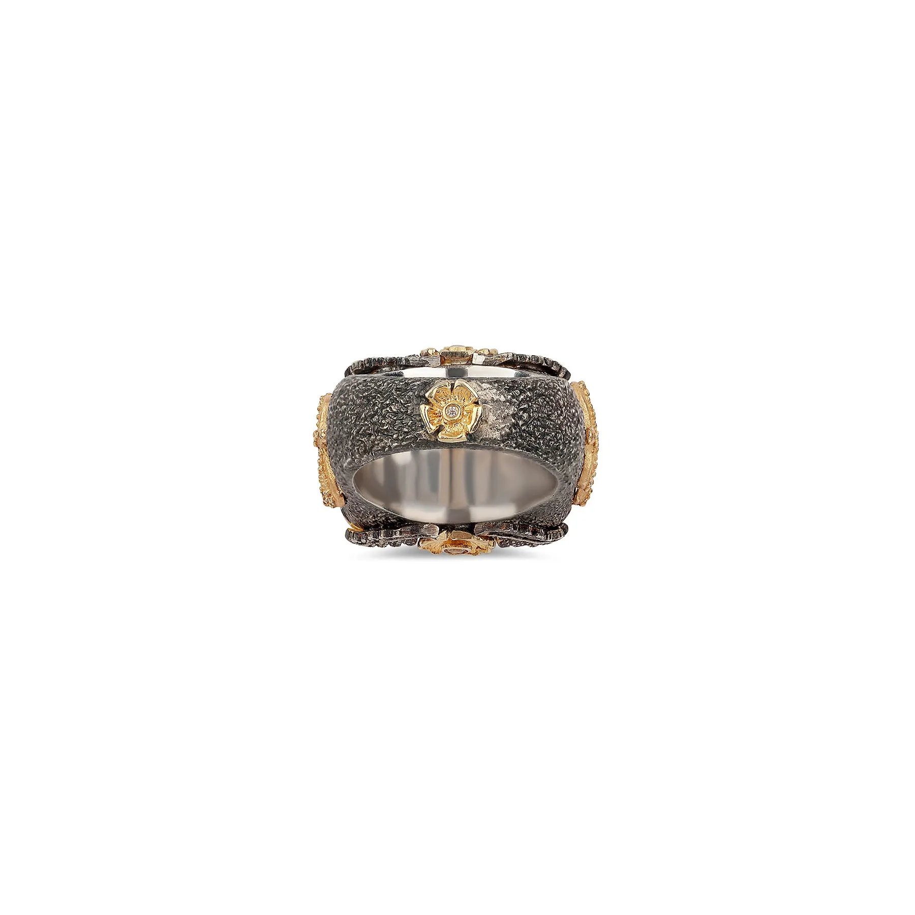 FIRENZE CARVED EMERALD STATEMENT RING
