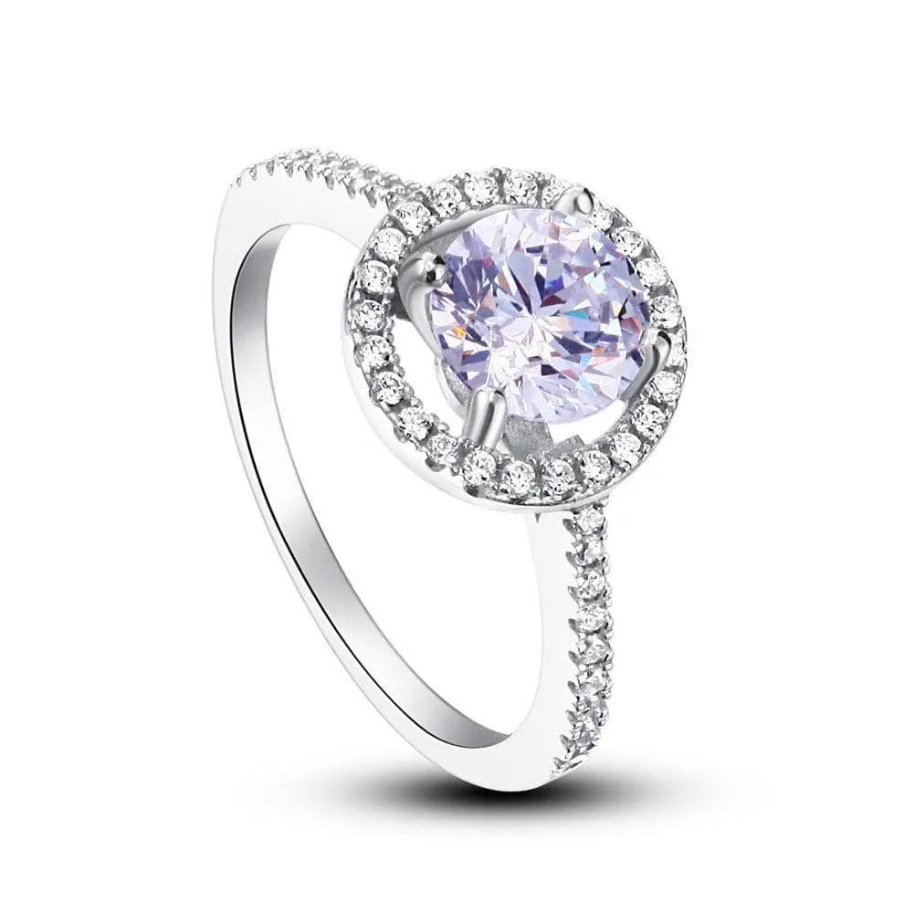 Flash Sale-1.25ct Round Cut Created Diamond Engagement Ring