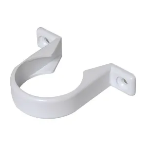 FloPlast ABS Solvent Weld Pipeclip 50mm White (Pack of 10)