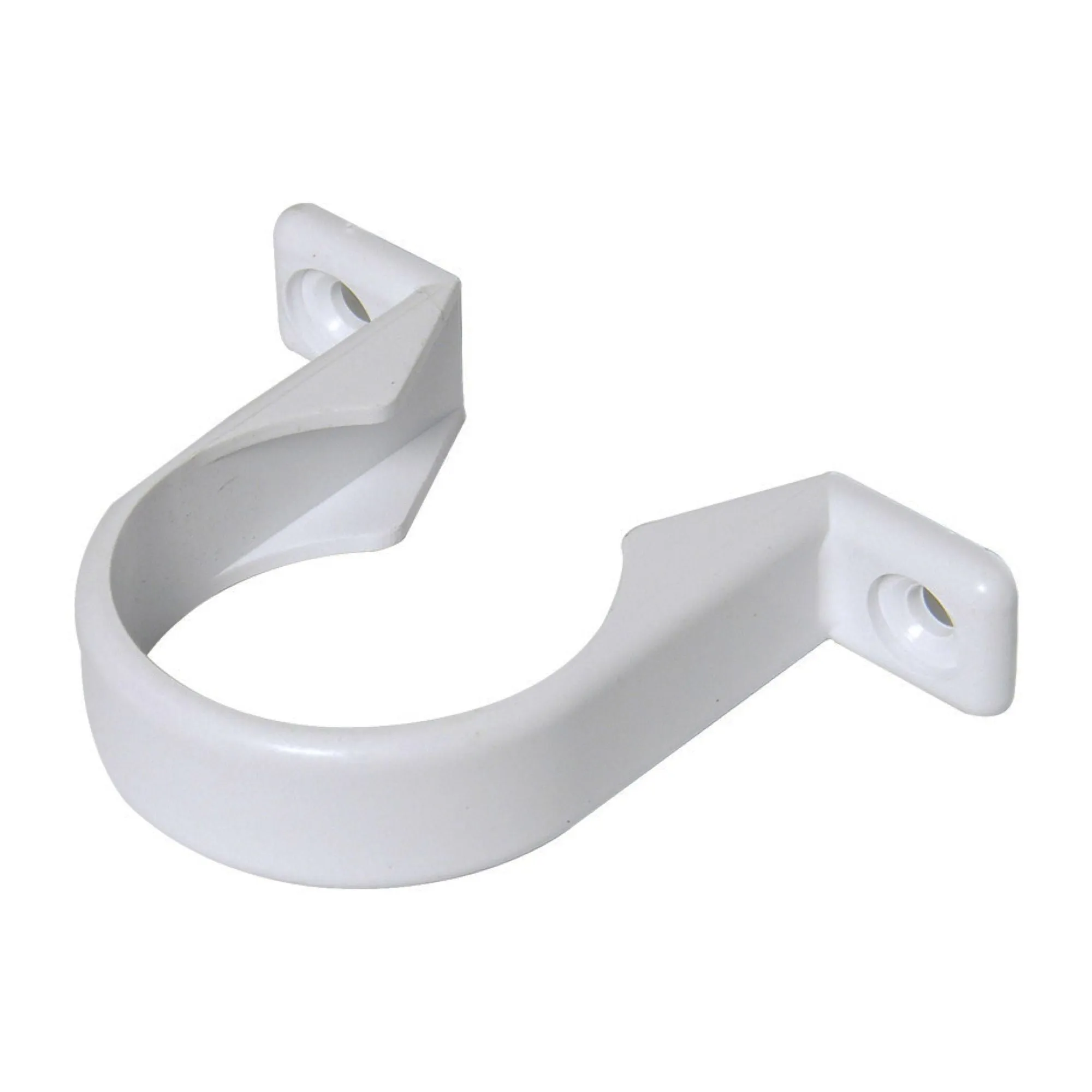 FloPlast ABS Solvent Weld Pipeclip 50mm White (Pack of 10)
