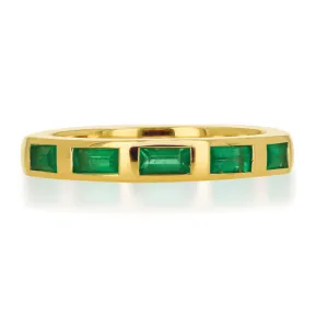 Flush Set Emerald Band
