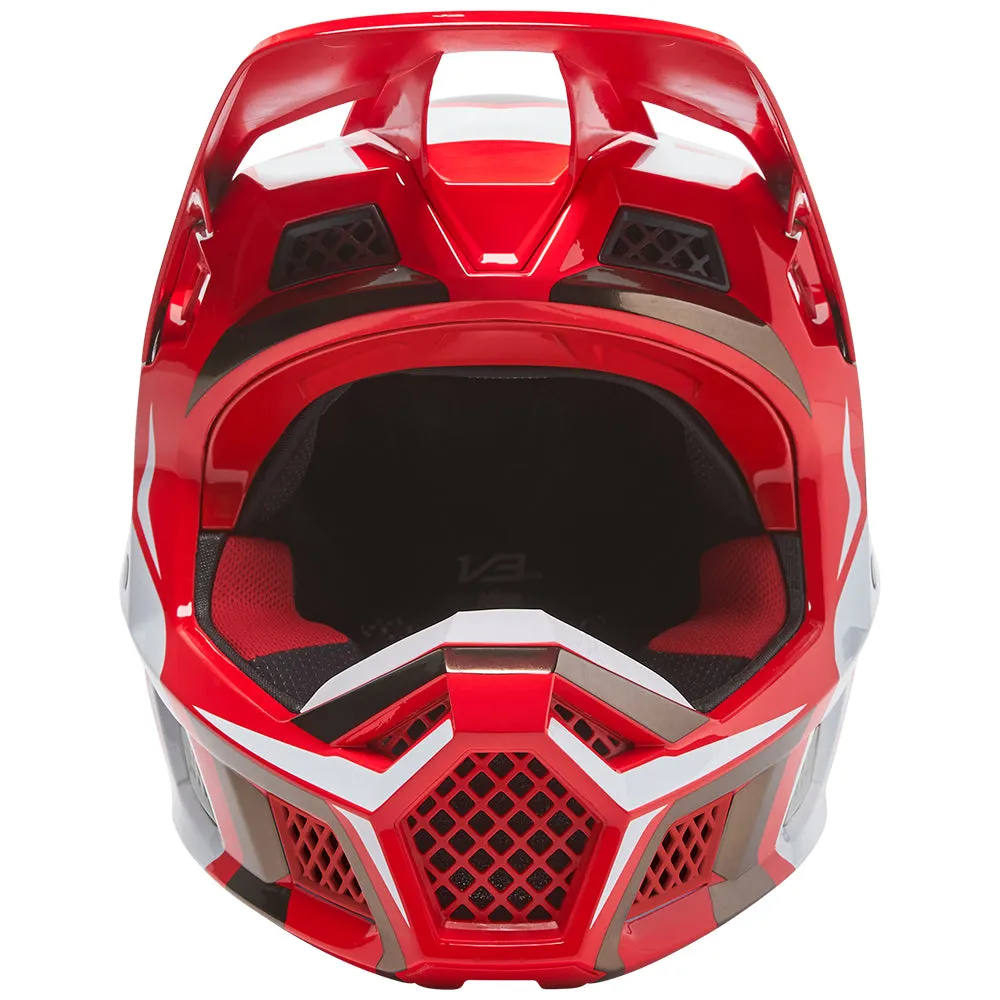 FOX V3 RS MIRER HELMET ECE [FLO RED]