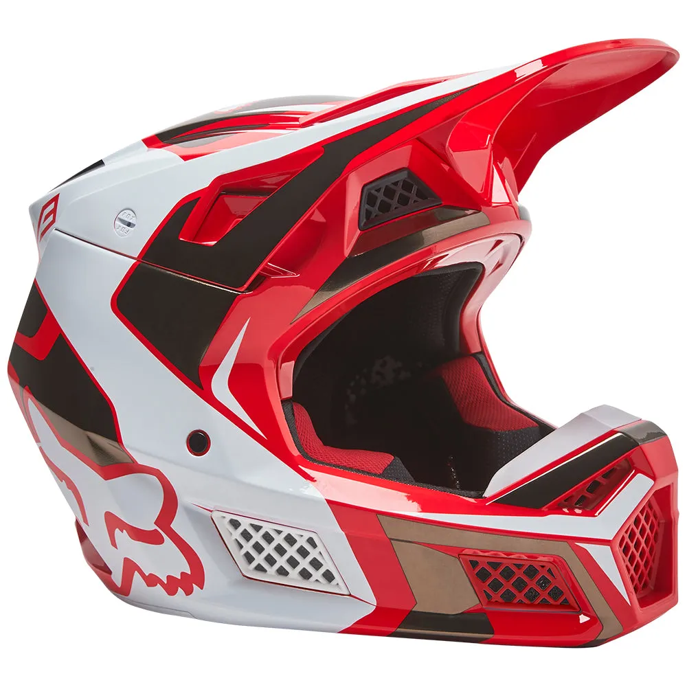 FOX V3 RS MIRER HELMET ECE [FLO RED]