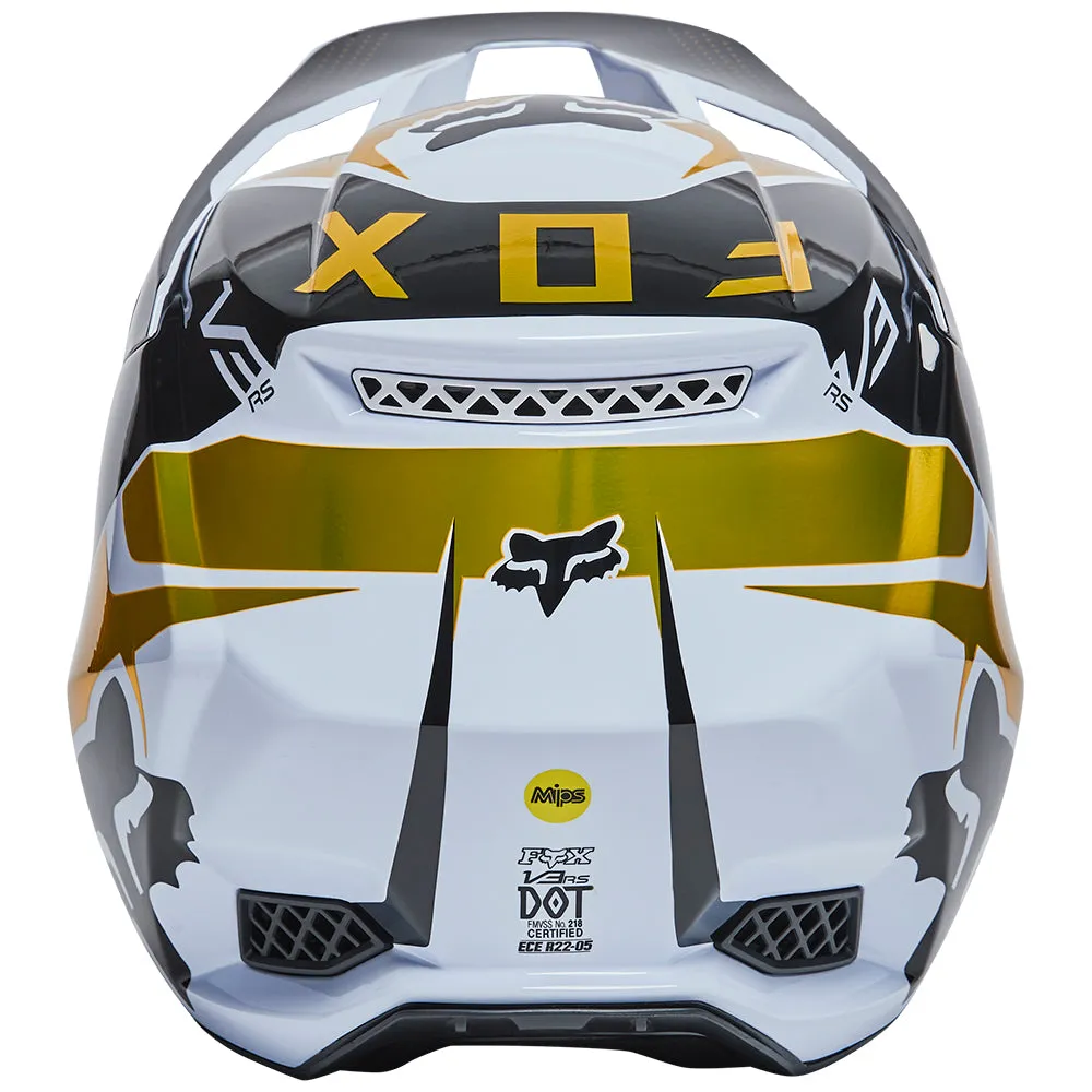 FOX V3 RS MIRER HELMET ECE [WHITE/BLACK]