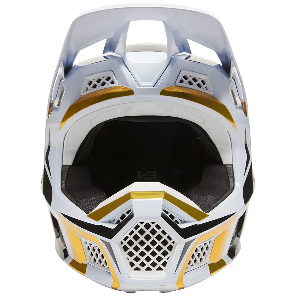 FOX V3 RS MIRER HELMET ECE [WHITE/BLACK]