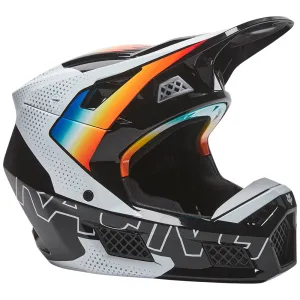 FOX V3 RS RELM HELMET ECE [BLACK/WHITE]