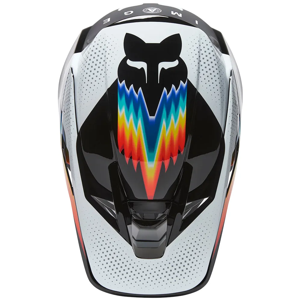 FOX V3 RS RELM HELMET ECE [BLACK/WHITE]
