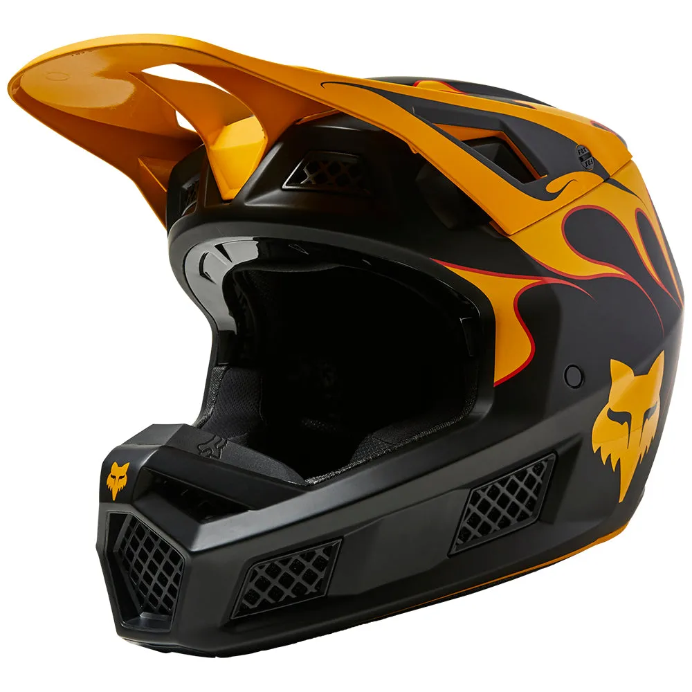 FOX V3 RS SUPR TRIK HELMET ECE [BLACK/YELLOW]